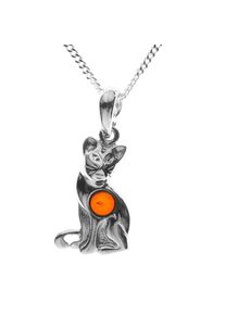 Kette mit Anh&auml;nger OSTSEE-SCHMUCK "OSTSEE-SCHMUCK Kette mit Anh&auml;nger Katze Kette mit Anh&auml;nger Katze" Gr. 50, silber (wei&szlig;, neutral), Halsketten, Damen, 50cm, Silber 925 (Sterlingsilber), L: 42, Kette mit Anh&auml;nger