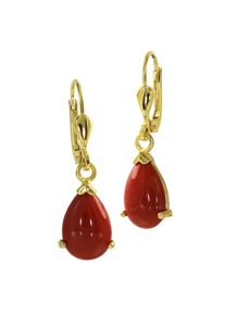 Paar Ohrh&auml;nger OSTSEE-SCHMUCK "OSTSEE-SCHMUCK Ohrh&auml;nger Meret Ohrh&auml;nger Meret", gelb (wei&szlig;, neutral), Ohrringe, Damen, 21 x 9mm, Gelbgold 333, Paar Ohrh&auml;nger