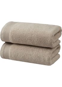 Handt&uuml;cher OTTO HOME "Fenya, flauschig und weich, Premium Handt&uuml;cher, Duscht&uuml;cher, 550gr/m&sup2;", wei&szlig; (beige), B:50cm L:100cm, Webfrottier, Obermaterial: 100% Baumwolle, Handt&uuml;cher, Handt&uuml;cher, mit Bord&uuml;re, Set, 100% Baumwolle, Hotel-Qualit&auml;t, 5 Jahre Garantie