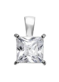 Kettenanh&auml;nger OSTSEE-SCHMUCK "OSTSEE-SCHMUCK Anh&auml;nger Folina 8 x 8 mm Anh&auml;nger Folina 8 x 8 mm", wei&szlig; (wei&szlig;, neutral), Schmuckanh&auml;nger, Damen, 16 x 10mm, Silber 925 (Sterlingsilber), 2,5 g, Kettenanh&auml;nger