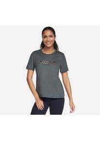 T-Shirt Skechers "Women's Tshirt", Damen, Gr. S, live moss, Obermaterial: 60% Baumwolle, 40% Polyester, normal, Rundhals, Shirts T-Shirt, f&uuml;r Erwachsene, mit Rundhalsausschnitt, aus Baumwolle und Polyester