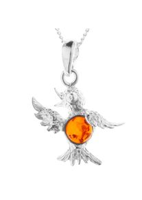 Kette mit Anh&auml;nger OSTSEE-SCHMUCK "OSTSEE-SCHMUCK Kette mit Anh&auml;nger Kolibri" Gr. 45, silber (wei&szlig;, neutral), Halsketten, M&auml;dchen, 45cm, Silber 925 (Sterlingsilber), L: 40, Kette mit Anh&auml;nger