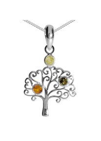 Kette mit Anh&auml;nger OSTSEE-SCHMUCK "OSTSEE-SCHMUCK Kette mit Anh&auml;nger Lebensbaum" Gr. 42, silber (wei&szlig;, neutral), Halsketten, Damen, 42cm, Silber 925 (Sterlingsilber), L: 42, Kette mit Anh&auml;nger