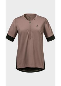 Sch&ouml;ffel Radtrikot SCH&Ouml;FFEL "CIRC Shirt Style Pinega WMS", Damen, Gr. 46, braun (3905, braun), Oberstoff: 100% Polyester, Trikots Radtrikot
