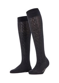 Kniestr&uuml;mpfe Falke "Declivity", Damen, Gr. 39-42, schwarz (schwarz (3000)), Obermaterial: 69% Schurwolle WV. 31% Polyamid PA., glatt, Socken Kniestr&uuml;mpfe