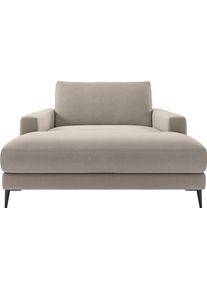 Chaiselongue Home Affaire "Downtown Loungem&ouml;bel zum Relaxen, B/T/H: 132/170/84 cm", grau (taupe), B:132cm H:84cm T:170cm, 100% Polyester, Sofas, Chaiselongue, auch in Boucl&eacute;, Cord und Easy care - leicht mir Wasser zu reinigen