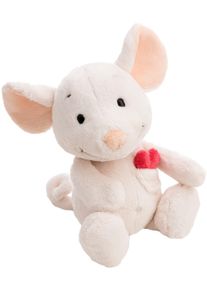 Kuscheltier Nici "Love, Maus Mira mit Herz 25cm", beige, Pl&uuml;schfiguren, KinderH:25cm, Pl&uuml;sch, Kuscheltier, H:25cm