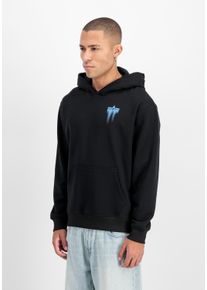 Hoodie Alpha Industries "Spray Print Hoodie", Herren, Gr. S, schwarz, Obermaterial: 80% Baumwolle, 20% Polyester, regular fit, Sweatshirts Hoodie