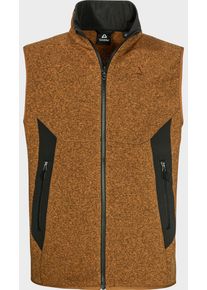 Sch&ouml;ffel Fleeceweste SCH&Ouml;FFEL "CIRC Fleece Vt Style Yew MEN", Herren, Gr. 56, 4745, braun, Oberstoff: 100% Polyester. Oberstoff Besatz: 100% Polyester, ohne Ausschnitt, Westen Fleeceweste