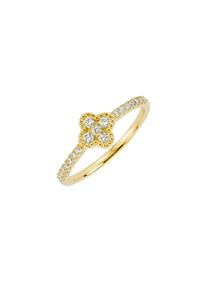 Diamantring "Ring mit Lab Grown Brillanten, Silber 925" Gr. 58, gold, Giorgio Martello MILANO, Fingerringe, Damen, 58, Silber 925 (Sterlingsilber), Diamantring