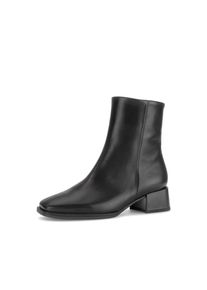 Stiefelette Gabor, Damen, Gr. 40, schwarz, Kalbsleder, unifarben, Schuhe Stiefelette, Blockabsatz, Basic-Stiefelette mit Innenrei&szlig;verschluss, G-Weite