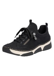 Sneaker Rieker "Halbschuh", Damen, Gr. 39, schwarz, Obermaterial: 50% Rindsleder Leather cow. 50% Lammleder LEL., Schuhe Sneaker