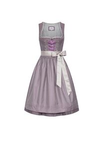 N&uuml;bler N&uuml;bler, Damen, Dirndl &raquo;Midi Dirndl Gavrilla&laquo;, Lila, 36 - EURO, FESTLICHES DAMEN DIRNDL - Hochwertige Frauen Trachten Bekleidung mit herzf&ouml;rmigem 