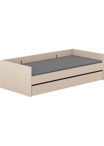 Kinderbett YUNY BY PAIDI "HAZEL in Beige mit Bettkasten, Jugendliege", beige (cashmere, beige), B:96cm H:56cm L:204cm, Betten, Kinderbett, bietet extra Stauraum oder zus&auml;tzliche Liegefl&auml;che, Kojenliege