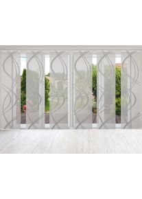 Schiebegardine Home Wohnideen "TIBERIO 6er SET" Gr. 1, grau, B:60cm H:245cm, Polyester, Gardinen, Schiebegardine, Schiebegardine 6er SET TIBERIO