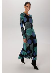 Maxikleid Aniston SELECTED, Damen, Gr. 42, N-Gr, bunt (marine, t&uuml;rkis, schwarz), Jersey, Obermaterial: 95% Viskose, 5% Elasthan, bedruckt, gemustert, figurumspielend kn&ouml;chelfrei, Rundhals, Kleider Maxikleid, mit etwas weiter schwingendem Rockteil - NEUE KOLLEKTION