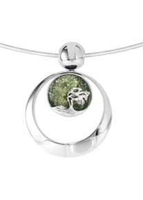 Halsreif OSTSEE-SCHMUCK "OSTSEE-SCHMUCK Halsreif mit Anh&auml;nger Windfl&uuml;chter 30 mm" Gr. 45, silber (wei&szlig;, neutral), Halsketten, Damen, 45cm, Silber 925 (Sterlingsilber), L: 42, Halsreif