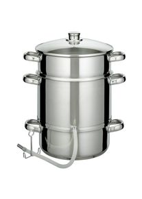 GSW Dampfentsafter, Edelstahlfarben, Metall, 8 l, hitzebest&auml;ndige Griffe, rostfrei, Griffe werden nicht hei&szlig;, hitzebest&auml;ndig, optimale W&auml;rmeverteilung, leichte Reinigung, verkapselter Sandwichboden, Hohlgriffe, schadstofffrei gem&auml;&szlig; EU-Standards,mit Dampfablass, Kochgeschirr, K&uuml;chenger&auml;te, Sonstige K&uuml;chenger&auml;te