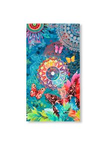Strandtuch, Mehrfarbig, Textil, Mandala, 100x180 cm, saugf&auml;hig, angenehm weich, hochwertige Qualit&auml;t, Heimtextilien, Badtextilien, Strandt&uuml;cher
