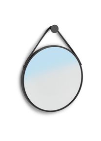 zeller Present Wandspiegel, Schwarz, Metall, Glas, rund, 40x40x2 cm, Spiegel, Spiegel rund