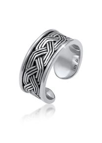 Silberring Kuzzoi "Ring Herren Bandring Ornament Design Offen 925 Silber", silber, Fingerringe, Herren, Silber 925 (Sterlingsilber), Silberring