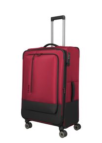 Weichgep&auml;ck-Trolley Travelite "CROSSLITE Reisekoffer Weichgep&auml;ck", Damen, Gr. B/H/T: 47cm x 77cm x 32cm 88 l, rot, Polyester, Koffer Weichgep&auml;ck-Trolley, Koffer, mit TSA-Schloss, wasserabweisendes Material