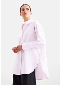Hemdbluse Seidensticker, Damen, Gr. XL (42), rosa (pink), 100% Baumwolle, unifarben, oversize, ohne Ausschnitt, Blusen Hemdbluse, 1/1 Kragen Uni