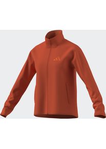 Fleecejacke adidas terrex "MULTI ESSENTIALS, DURCHGEHENDER REISSVERSCHLUSS", Damen, Gr. XL, orange (semi impact orange), Obermaterial: 100% Polyester, Jacken Fleecejacke