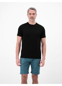 T-Shirt Lerros "T-Shirt in Cool & Dry Qualit&auml;t", Herren, Gr. XL, schwarz, 75% Baumwolle, 25% Polyester, Rundhals, Shirts T-Shirt, Feuchtigkeitsregulierend, hoher Tragekomfort, Einfarbig, Kurzarm