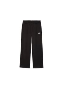 Trainingshose Puma "ESS SMALL NO 1 LOGO COMFORT STRAIGHT PANTS FL OP", Damen, Gr. S, N-Gr, Puma schwarz, Fleece, Obermaterial: 66% Baumwolle, 34% Polyester, unifarben, comfort fit normal, Hosen Trainingshose, f&uuml;r sportliche Aktivit&auml;ten, bequemer Tragekomfort