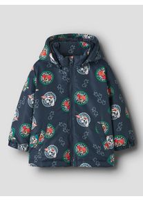 Outdoorjacke name it "NMMMAX JY JACKET PAWPATROL NOOS CPLGM", Jungen, Gr. 116, blau (navy blazer), Web, Obermaterial: 100% Polyester, bedruckt, normal, elastischer Bund, Jacken Outdoorjacke, Kunstfaser, wasserabweisend, abnehmbare Kapuze