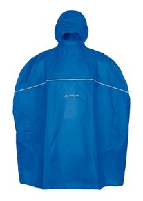 Regenponcho Vaude, Kinder, Gr. L, blau, Obermaterial: 100% Polyamid, Jacken Regenponcho, mit reflektierenden Elementen, aus Polyamid, wasserdicht