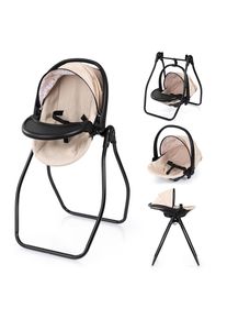 Puppen Autositz BAYER "4in1 Puppen-Autositz mit Wippe, rosa", beige, Puppenausstattungen, KinderB:49,5cm H:73cm T:40cm, Puppen Autositz, Puppenhochstuhl, -bett, -schaukel oder -trage, B:49,5cm H:73cm T:40cm