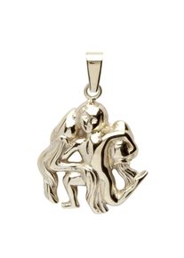 Kettenanh&auml;nger OSTSEE-SCHMUCK "OSTSEE-SCHMUCK Anh&auml;nger Tierkreiszeichen Wassermann", gelb (wei&szlig;, neutral), Schmuckanh&auml;nger, Damen, 27 x 19mm, Gelbgold 333, 1,8 g, Kettenanh&auml;nger