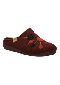 Hausschuh JOSEF SEIBEL "Cara 02, bordeaux-multi", Damen, Gr. 42, rot (bordeaux, multi), Obermaterial: 80% Rindsleder Leather cow. 20% Textilmaterial TEXMAT., Schuhe Hausschuh