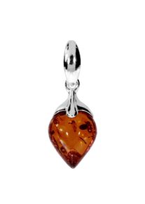 Kettenanh&auml;nger OSTSEE-SCHMUCK "OSTSEE-SCHMUCK Anh&auml;nger Lene Anh&auml;nger Lene", wei&szlig; (wei&szlig;, neutral), Schmuckanh&auml;nger, Damen, 26 x 10mm, Silber 925 (Sterlingsilber), 1,7 g, Kettenanh&auml;nger