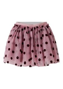 T&uuml;llrock name it "NMFNAGINA TULLE SKIRT", M&auml;dchen, Gr. 92, rosa (lilas), T&uuml;ll, Obermaterial: 50% Baumwolle, 50% Polyester, bedruckt, kurz, R&ouml;cke T&uuml;llrock, Baumwollmischung, T&uuml;ll mit Flockprint bedruckt