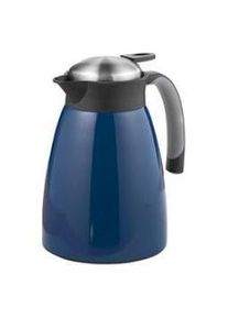 Esmeyer Isolierkanne GLACE, 1,5 Liter, weiss doppelwandiger Edelstahl, unzerbrechlich, praktische, Thermoskanne, Weiss