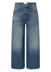 JOOP! 5-Pocket-Jeans JOOP "Maxine", Damen, Gr. 32, N-Gr, blau (medium blau), Denim/Jeans, Obermaterial: 100% Baumwolle, wide leg kn&ouml;chelfrei, Jeans 5-Pocket-Jeans, aus Baumwoll-Denim, cropped