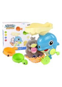 Lean Toys Badespielzeug Delphin Wasserfall Badedusche