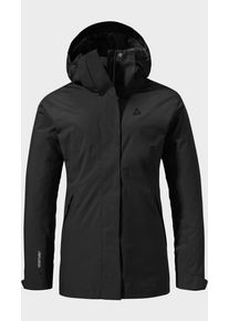 Sch&ouml;ffel Doppeljacke SCH&Ouml;FFEL "3in1 Jacket Style Tamina WMS", Damen, Gr. 48, schwarz (9990, schwarz), Aussenjacke Oberstoff: Aussenseite: 100% Polyester. (Membran: Thermoplastisches Polyurethan). Futter: 100% Polyester. Futter: 100% Polyester Innenjacke Oberstoff: 100% Polyester. Wattierung: 100% Polyester, regular fit, hoch geschlossener Ausschnitt, Jacken Doppeljacke