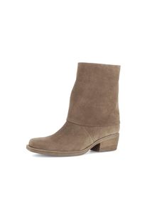 Gabor, Damen, Westernstiefelette Blockabsatz, Cowboyboots mit angen&auml;hter Gamasche, Weite G (= weit), taupe, 44, Stiefelette in modischer Karreeform