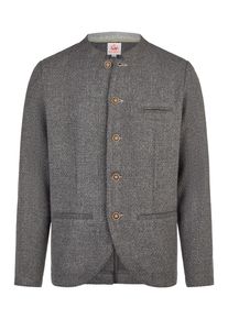 Spieth & Wensky Trachtenstrickjacke SPIETH & WENSKY "Konrad", Herren, Gr. 54, blau (dunkelgrau), Obermaterial: 70% Polyester PES. 20% Viskose CV. 10% Polyacryl PAN., uni, regular fit, Strickjacken Trachtenstrickjacke, mit klassischer Knopfleiste