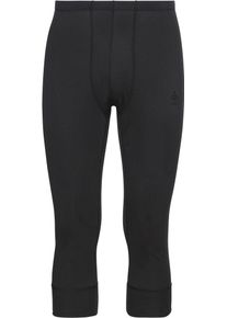 Thermounterhose Odlo "BL BOTTOM 3/4-ACTIVE WARM", Herren, Gr. M, schwarz, Obermaterial: 100% Polyester, Unterhosen Thermounterhose, sportlicher Stil, atmungsaktives Material, w&auml;rmeisolierend