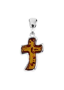 Kettenanh&auml;nger OSTSEE-SCHMUCK "OSTSEE-SCHMUCK Anh&auml;nger Kreuz 17x11 mm Anh&auml;nger Kreuz 17x11 mm", wei&szlig; (wei&szlig;, neutral), Schmuckanh&auml;nger, Damen, 26x11mm, Silber 925 (Sterlingsilber), 1,7 g, Kettenanh&auml;nger