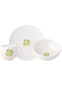 Villeroy & Boch Geschirr-Set VILLEROY & BOCH "Fr&uuml;hst&uuml;cksset Good Luck With Love 3er Set bunt", bunt, 3, Porzellan, Geschirr-Sets, Geschirr-Set, Sp&uuml;lmaschinengeeignet, Mikrowellengeeignet