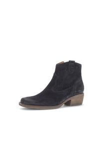 Gabor, Damen, Westernstiefelette Blockabsatz, Cowboyboots in Karreeform, Weite G (= weit), dunkelblau, 35, Stiefelette in Cowboylook, mit Ziern&auml;hten