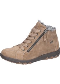 Waldl&auml;ufer Stiefelette WALDL&Auml;UFER "H-Teresa", Damen, Gr. 4,5 (37,5), beige (hellbraun), Veloursleder, Schuhe Stiefelette, Winterboots, Schn&uuml;rboots mit TEX-Membrane, H-Weite