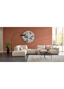 Wohnlandschaft Musterring "JustB PM200 bequem, wahlw. Sitzvorzug, Breite 395cm, Holzsockel", silber, B:395cm H:78cm T:202cm, 100% Polyester, Sofas, Wohnlandschaft, Anreihsofa Armlehne rechts, Eckteil links & Hocker. Elekt. Sitzvorzug