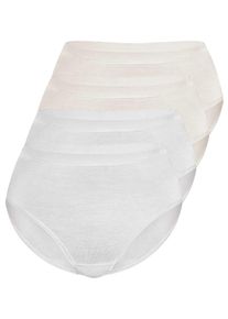 Sassa Mode Midislip SASSA "4er Sparpack Slip Midi LOVELY SKIN", Damen, Gr. 38, bunt (ivory wei&szlig;), Obermaterial: 95% Modal CMD. 5% Elasthan EL., Unterhosen Midislip